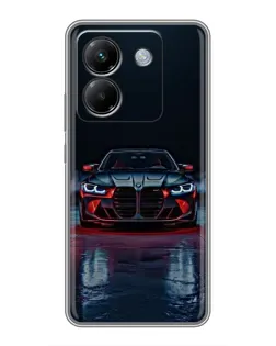 Чехол для Xiaomi Poco M7 Pro 5G с картинкой «BMW на мокрой дороге»