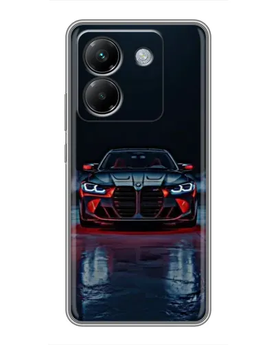 Чехол для Xiaomi Poco M7 Pro 5G с картинкой «BMW на мокрой дороге»