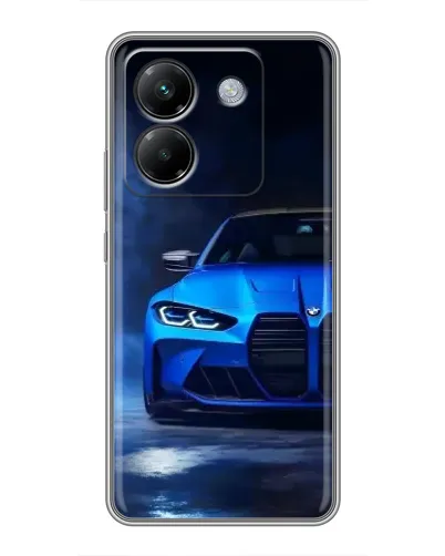 Чехол для Xiaomi Poco M7 Pro 5G с картинкой «Голубая BMW M4»