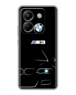 Чехол для Xiaomi Poco M7 Pro 5G с картинкой «Минималистичный принт BMW M3»