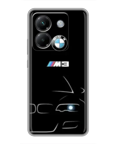 Чехол для Xiaomi Poco M7 Pro 5G с картинкой «Минималистичный принт BMW M3»