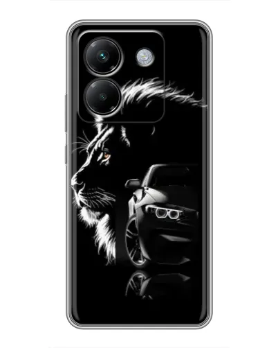 Чехол для Xiaomi Poco M7 Pro 5G с картинкой «BMW и лев»