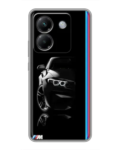 Чехол для Xiaomi Poco M7 Pro 5G с картинкой «Силуэт BMW в темноте»