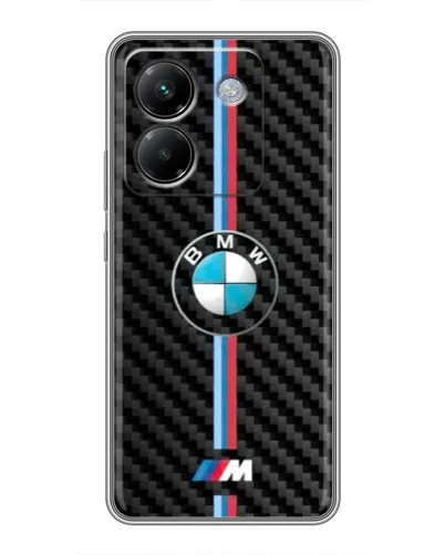 Чехол для Xiaomi Poco M7 Pro 5G с картинкой «Эмблема BMW и карбон»