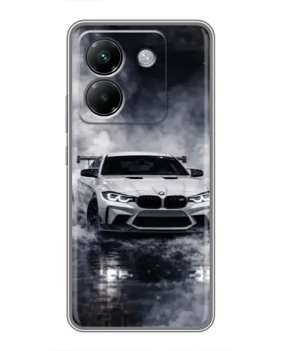 Чехол для Xiaomi Poco M7 Pro 5G с картинкой «BMW сквозь туман»
