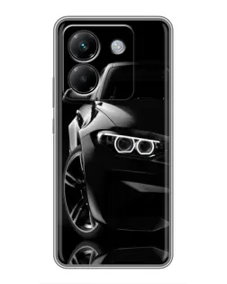 Чохол для Xiaomi Poco M7 Pro 5G з картинкою «Чорна BMW — профіль»