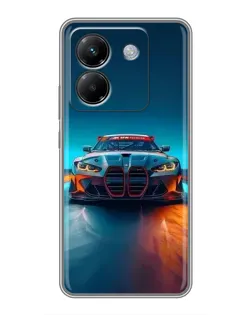 Чохол для Xiaomi Poco M7 Pro 5G з картинкою «BMW — вогні неону»