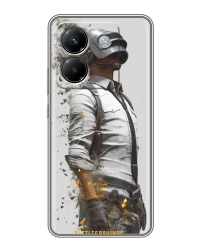 Чехол для Xiaomi Poco M7 Pro 5G с картинкой «PUBG — боец в пыли»