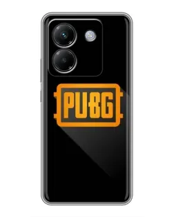 Чехол для Xiaomi Poco M7 Pro 5G с картинкой «PUBG — рамка лого»