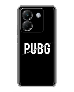 Чехол для Xiaomi Poco M7 Pro 5G с картинкой «PUBG — белый логотип»