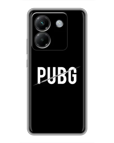 Чехол для Xiaomi Poco M7 Pro 5G с картинкой «PUBG — белый логотип»