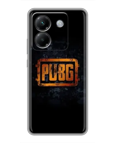 Чехол для Xiaomi Poco M7 Pro 5G с картинкой «PUBG — золотой логотип»