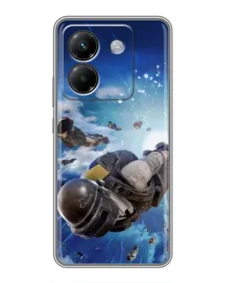 Чехол для Xiaomi Poco M7 Pro 5G с картинкой «Десант PUBG — прыжок»