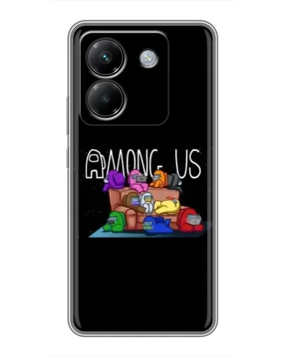 Чехол для Xiaomi Poco M7 Pro 5G с картинкой «Логотип Among Us»