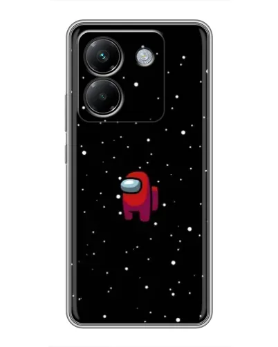 Чехол для Xiaomi Poco M7 Pro 5G с картинкой «Красный Among Us»