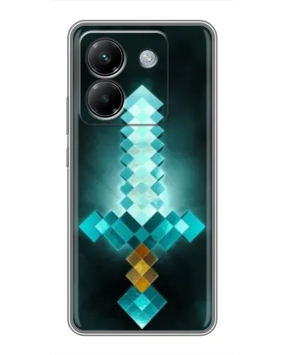 Чехол для Xiaomi Poco M7 Pro 5G с картинкой «Алмазный меч неон»