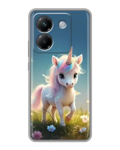 Чехол для Xiaomi Poco M7 Pro 5G с картинкой «Единорог на поляне» Чехол для Xiaomi Poco M7 Pro 5G с картинкой «Единорог на поляне»