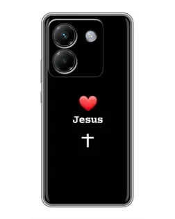 Чехол для Xiaomi Poco M7 Pro 5G с картинкой «Сердце - Jesus»