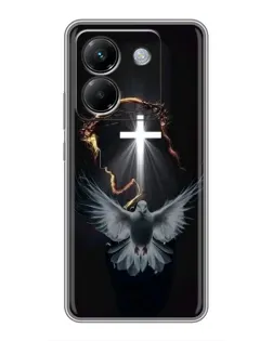 Чехол для Xiaomi Poco M7 Pro 5G с картинкой «Голубь и Свет»