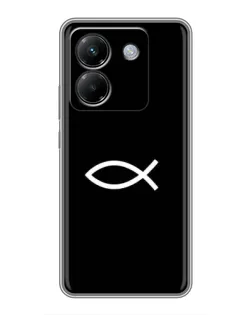 Чехол для Xiaomi Poco M7 Pro 5G с картинкой «Символ рыбы Jesus»