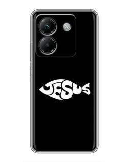 Чехол для Xiaomi Poco M7 Pro 5G с картинкой «Рыба Jesus»