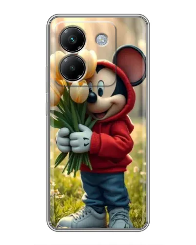 Чехол для Xiaomi Poco M7 Pro 5G с картинкой «Микки с тюльпанами» Чехол для Xiaomi Poco M7 Pro 5G с картинкой «Микки с тюльпанами»