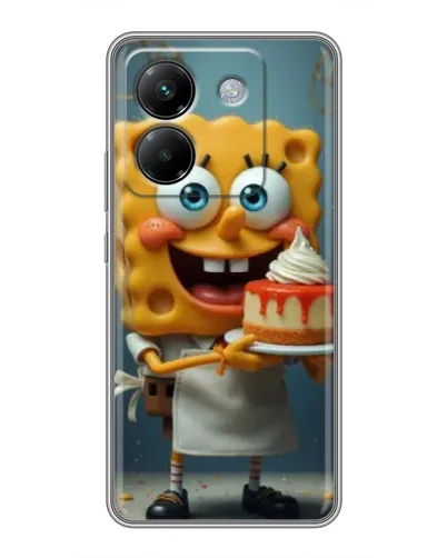 Чехол для Xiaomi Poco M7 Pro 5G с картинкой «Повар Спанч Боб»