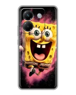 Чехол для Xiaomi Poco M7 Pro 5G с картинкой «Взрывной Спанч Боб»