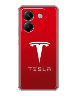 Чехол для Xiaomi Poco M7 Pro 5G с картинкой «Tesla Red Classic»