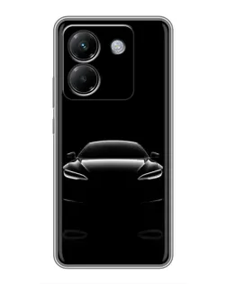 Чехол для Xiaomi Poco M7 Pro 5G с картинкой «Силуэт Tesla Night»