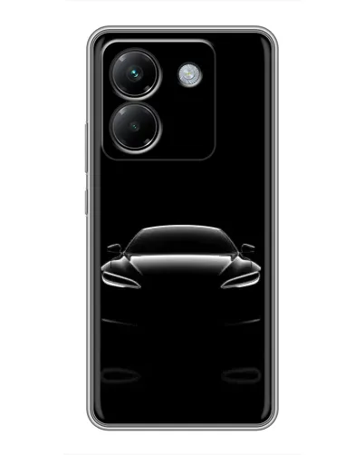 Чехол для Xiaomi Poco M7 Pro 5G с картинкой «Силуэт Tesla Night»