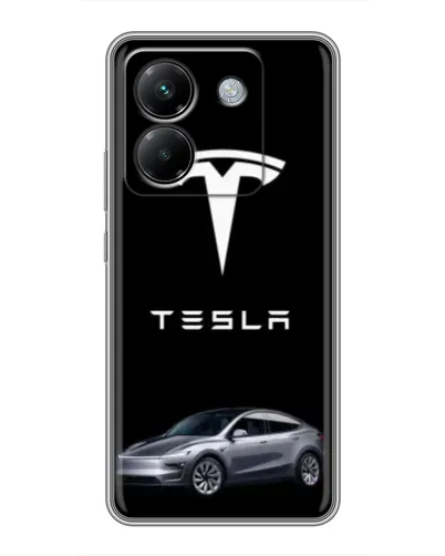 Чехол для Xiaomi Poco M7 Pro 5G с картинкой «Tesla Model Y»