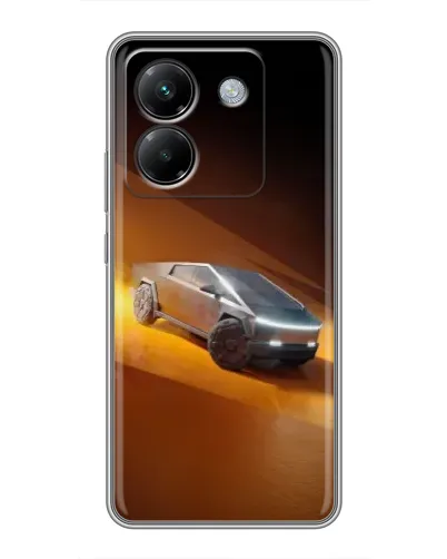 Чехол для Xiaomi Poco M7 Pro 5G с картинкой «Cybertruck в пустыне»