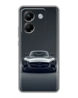 Чехол для Xiaomi Poco M7 Pro 5G с картинкой «Mercedes на черном»