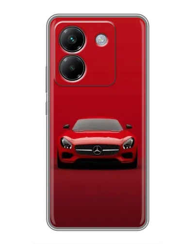 Чехол для Xiaomi Poco M7 Pro 5G с картинкой «Красный Mercedes AMG»