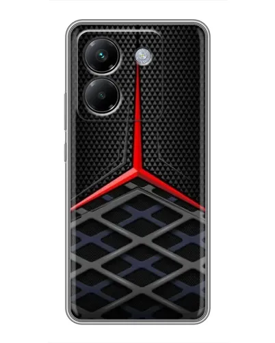 Чехол для Xiaomi Poco M7 Pro 5G с картинкой «Mercedes Carbon Grid»