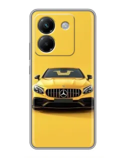 Чехол для Xiaomi Poco M7 Pro 5G с картинкой «Желтый Mercedes GT»