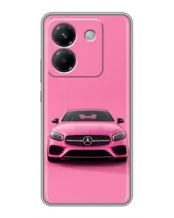 Чехол для Xiaomi Poco M7 Pro 5G с картинкой «Розовый Mercedes AMG»