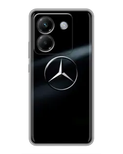Чехол для Xiaomi Poco M7 Pro 5G с картинкой «Mercedes на металле»