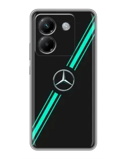Чехол для Xiaomi Poco M7 Pro 5G с картинкой «Спортивные линии Mercedes»