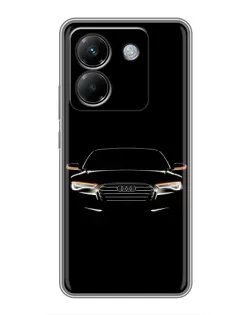 Чехол для Xiaomi Poco M7 Pro 5G с картинкой «Audi — ночной контур»