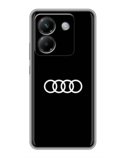 Чехол для Xiaomi Poco M7 Pro 5G с картинкой «Audi White Logo»
