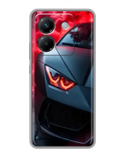 Чехол для Xiaomi Poco M7 Pro 5G с картинкой «Lamborghini красное сияние»
