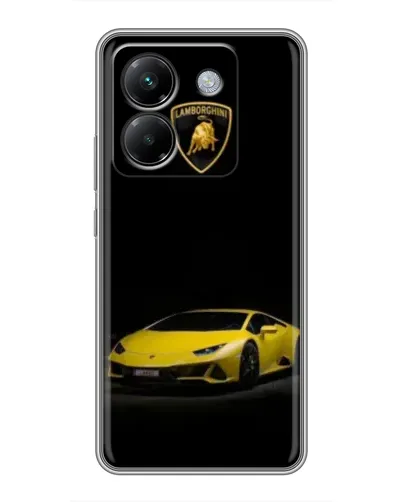 Чехол для Xiaomi Poco M7 Pro 5G с картинкой «Lamborghini желтый акцент»