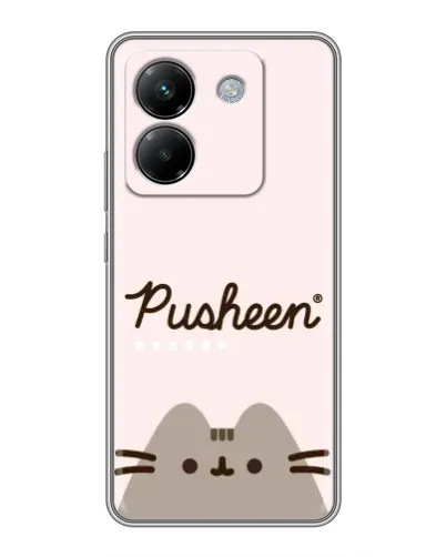 Чехол для Xiaomi Poco M7 Pro 5G с картинкой «Pusheen логотип»