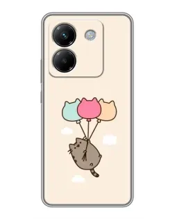 Чехол для Xiaomi Poco M7 Pro 5G с картинкой «Пушин на шариках»