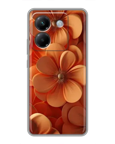 Чехол для Xiaomi Poco M7 Pro 5G с картинкой «Оранжевый макро цветок»