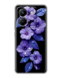Чохол для Xiaomi Poco M7 Pro 5G з картинкою «Фіолетові квіти з росою» Чохол для Xiaomi Poco M7 Pro 5G з картинкою «Фіолетові квіти з росою»