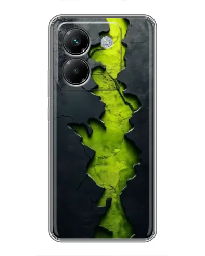 Чехол для Xiaomi Poco M7 Pro 5G с картинкой «Салатовый разлом скалы»