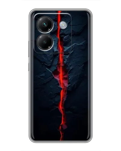 Чехол для Xiaomi Poco M7 Pro 5G с картинкой «Kрасная лавовая трещина»
